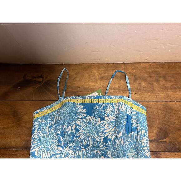 Lilly Pulitzer Ariel Blue Lion In The Sun Jesse Romper Size 10 NWT - Picture 2 of 16